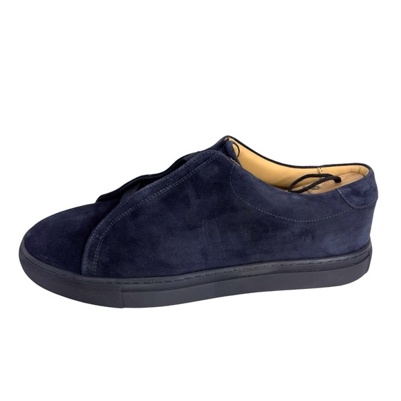 Myrqvist Alnö Navy Blue Suede Sneakers Men’s 11 US / 44 EU Leather Lining Rubber - Picture 7 of 11